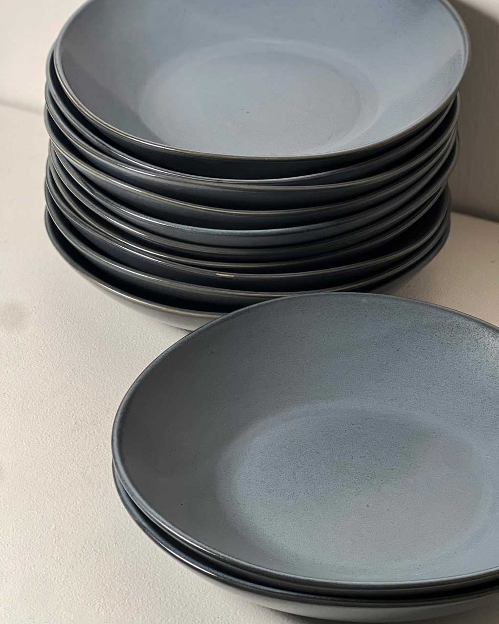 Set of 12 Serving Bowls / Blue Storm