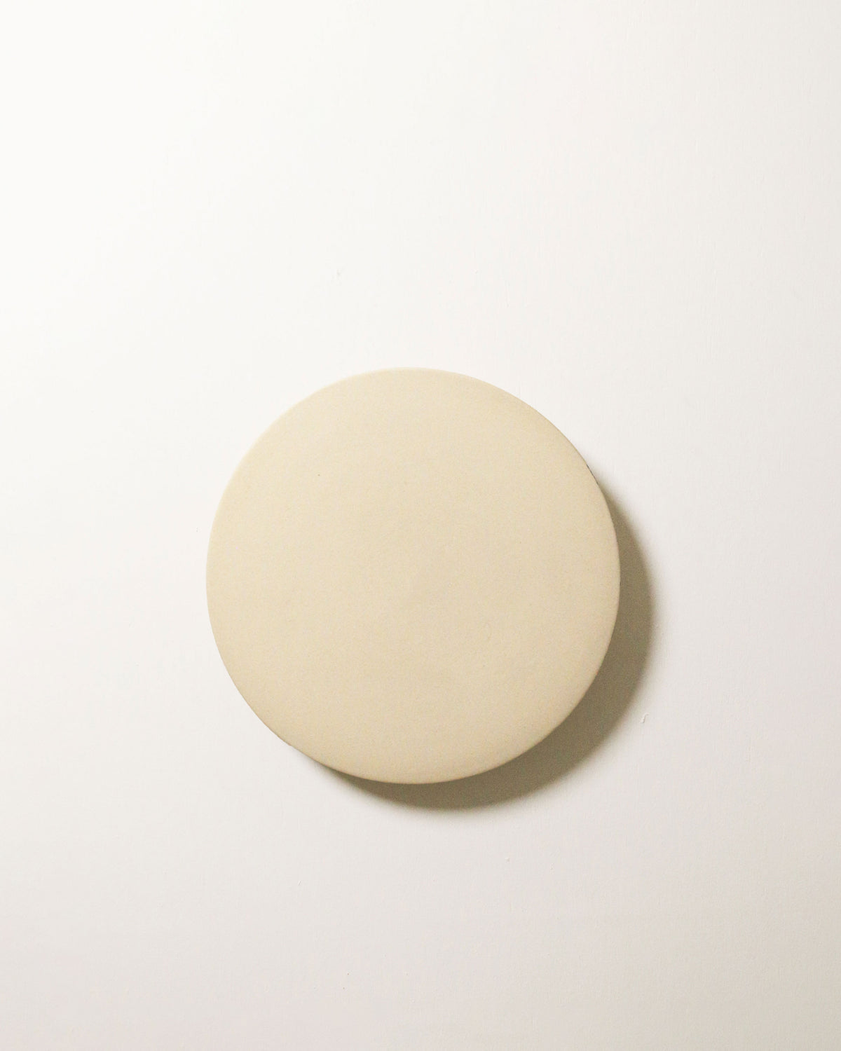 Small Backlit Disc Wall Light in Bone