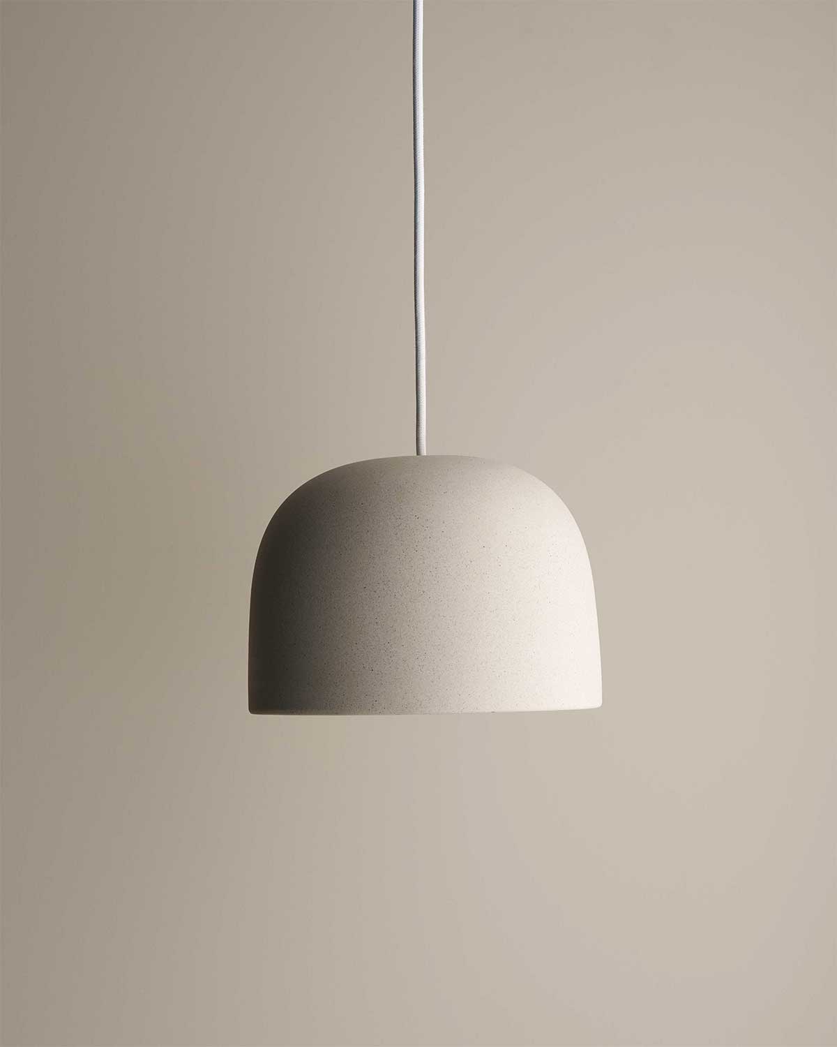 Small Bell Pendant Light in Stone