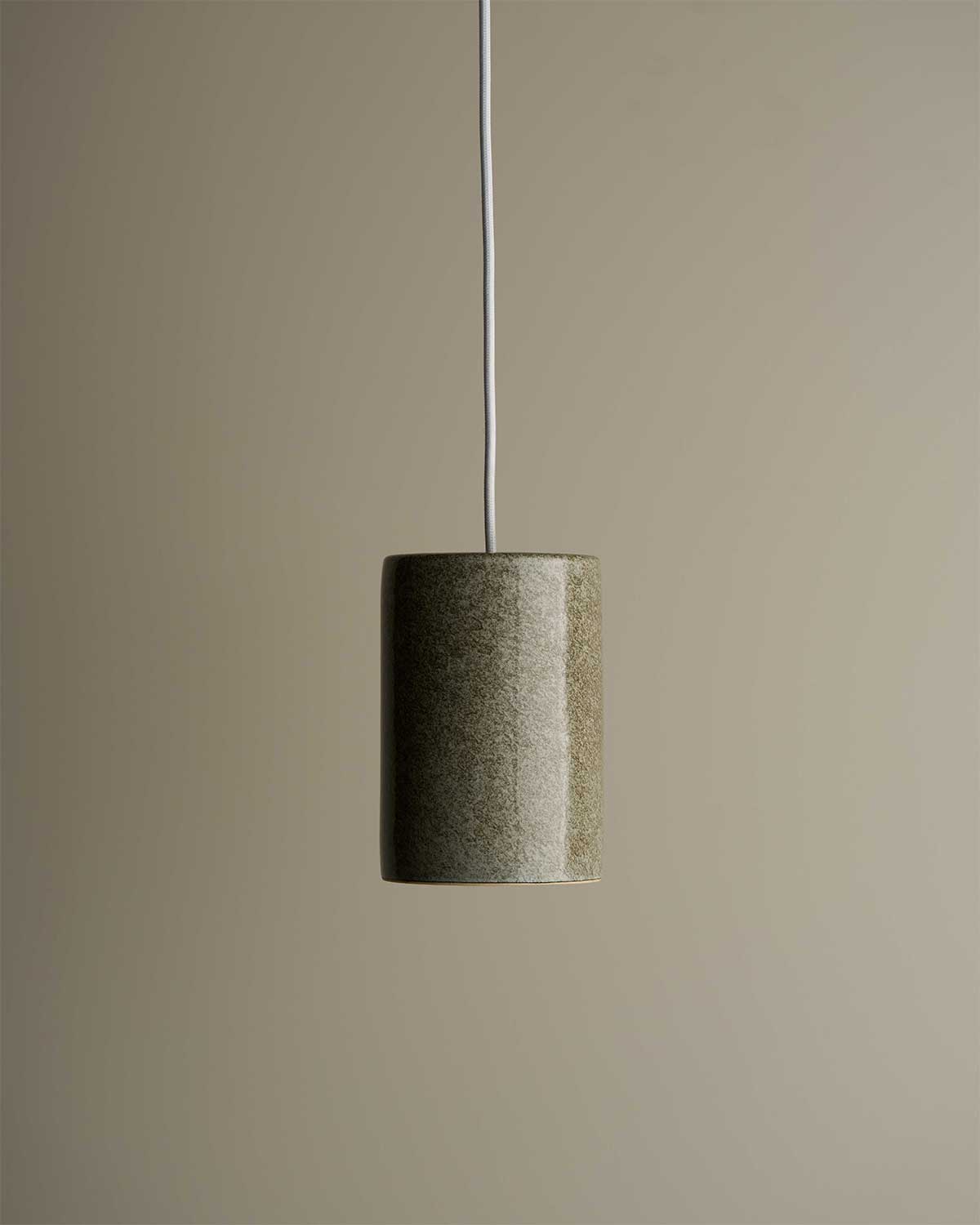 Small Cylinder Pendant Light in Rivergum