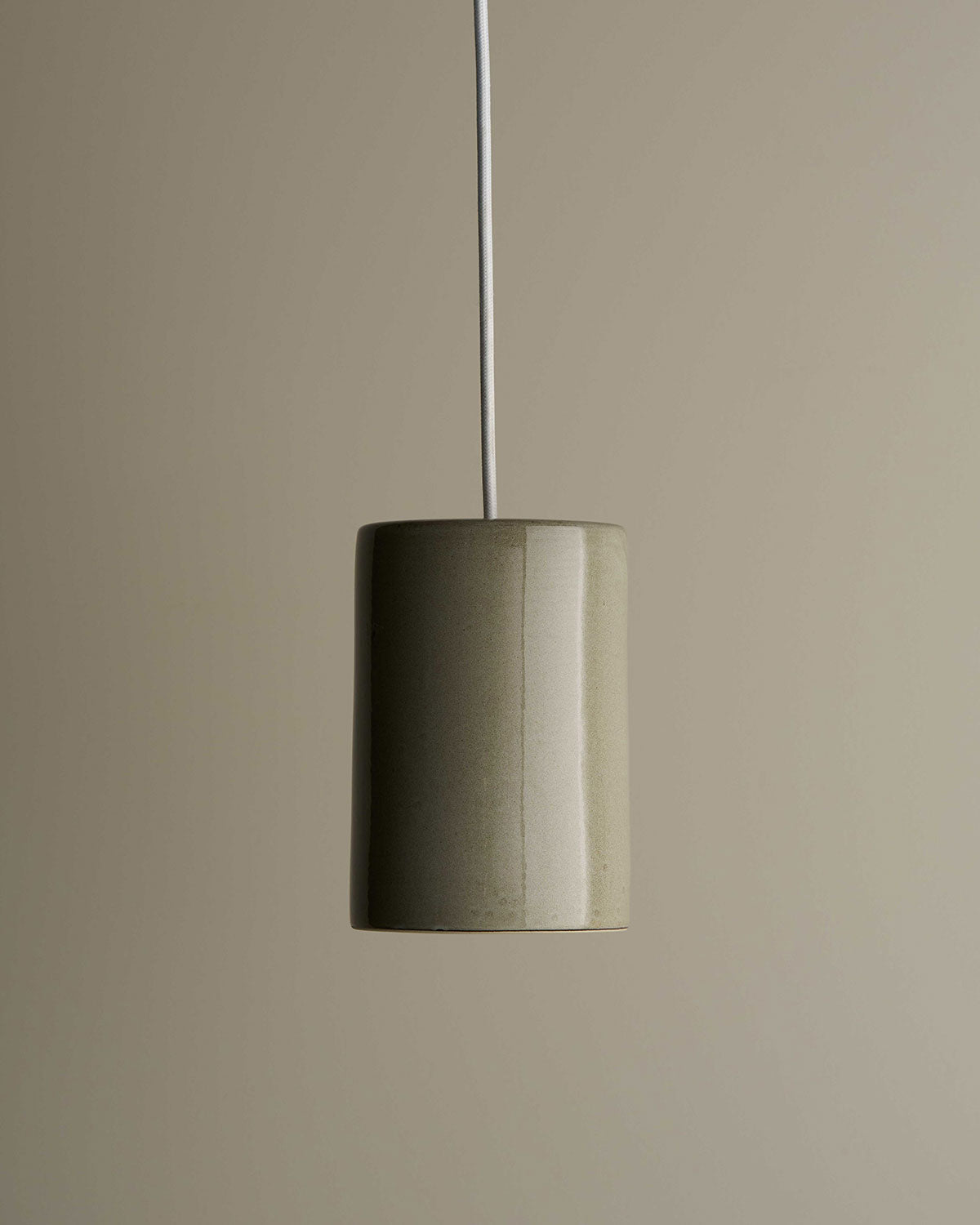 Large Cylinder Pendant Light in Saltbush