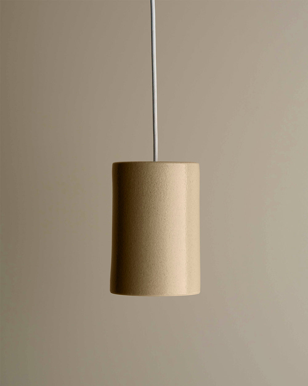 Large Cylinder Pendant Light in Sand