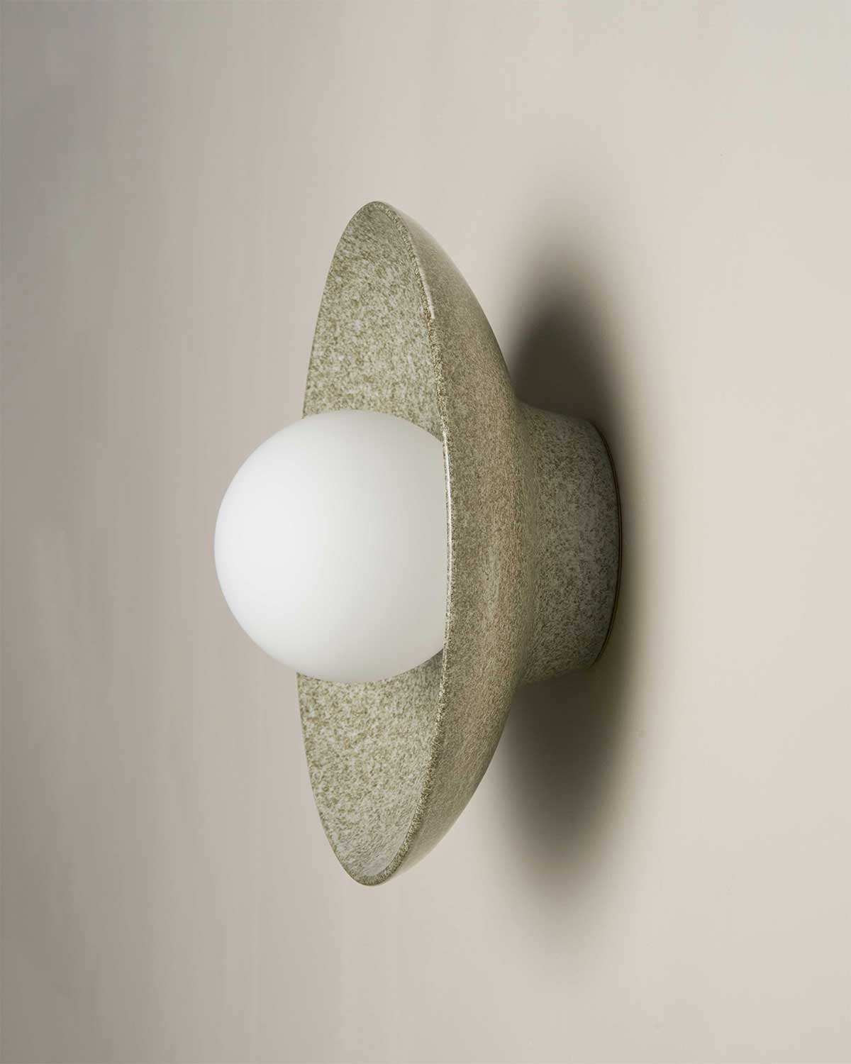 Dish Sconce Light in Rivergum