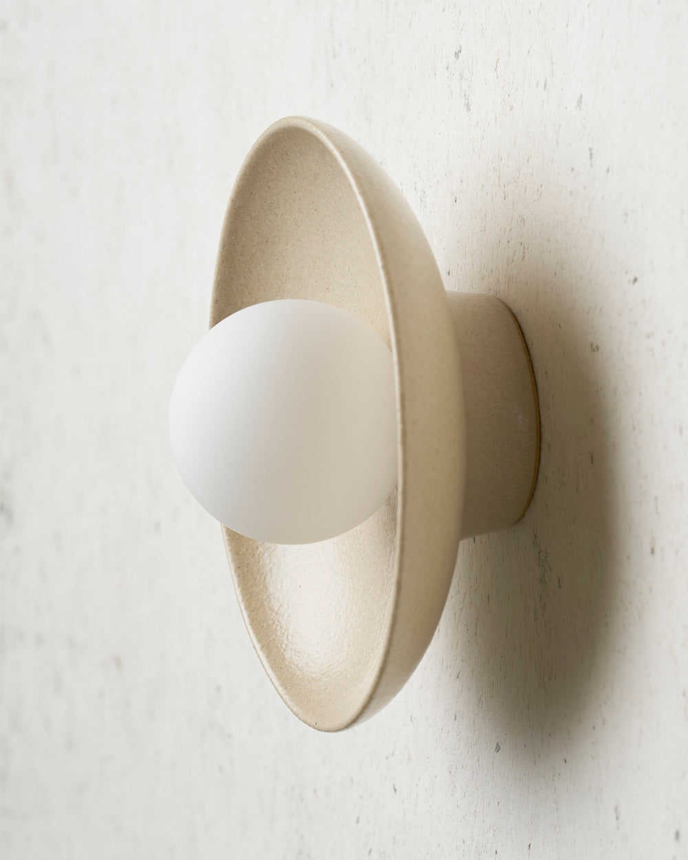 Dish Wall Sconce in Sand
