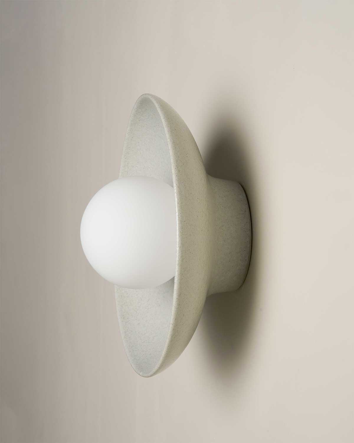 Dish Wall Sconce in Shale