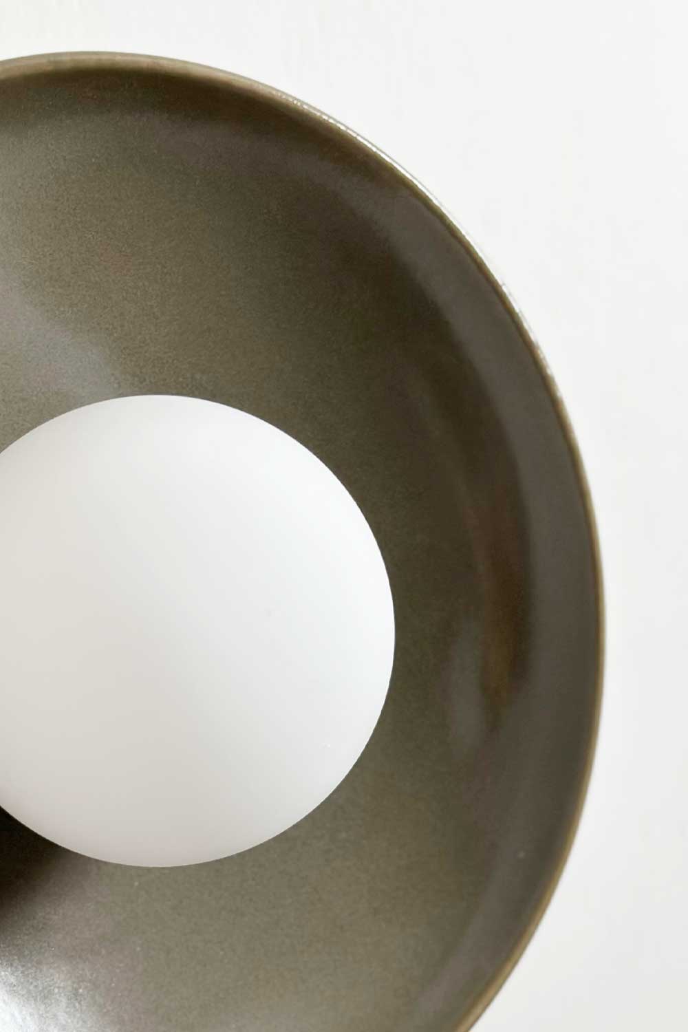 Dish Sconce Light in Olive