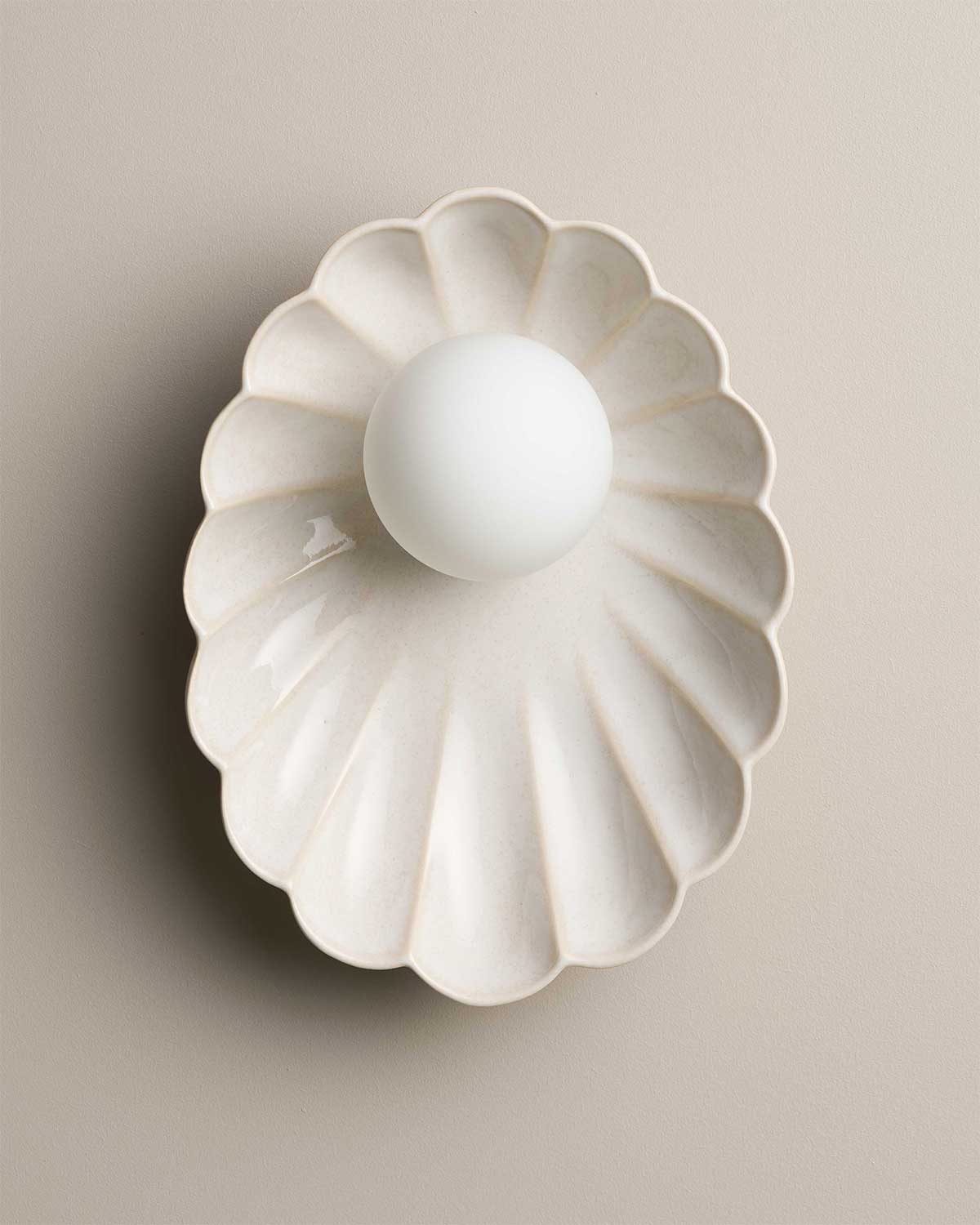 Oyster Sconce Light in Coast