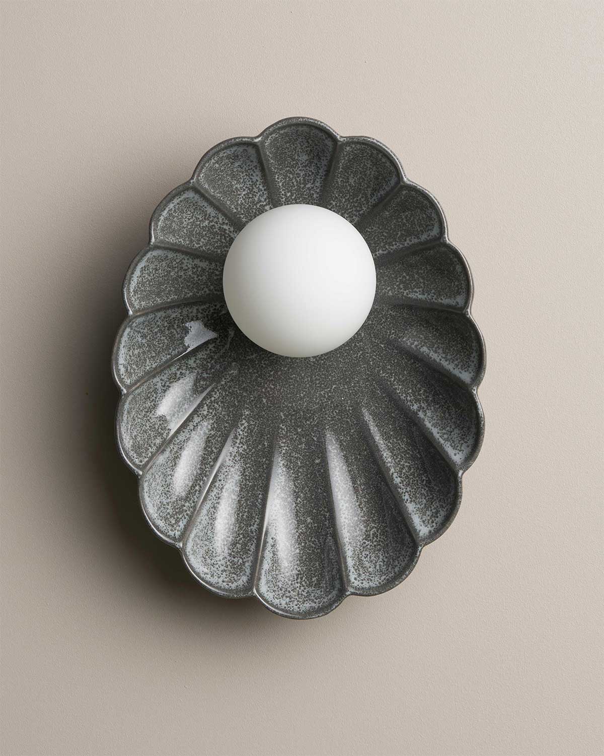 Oyster Sconce Light in Storm