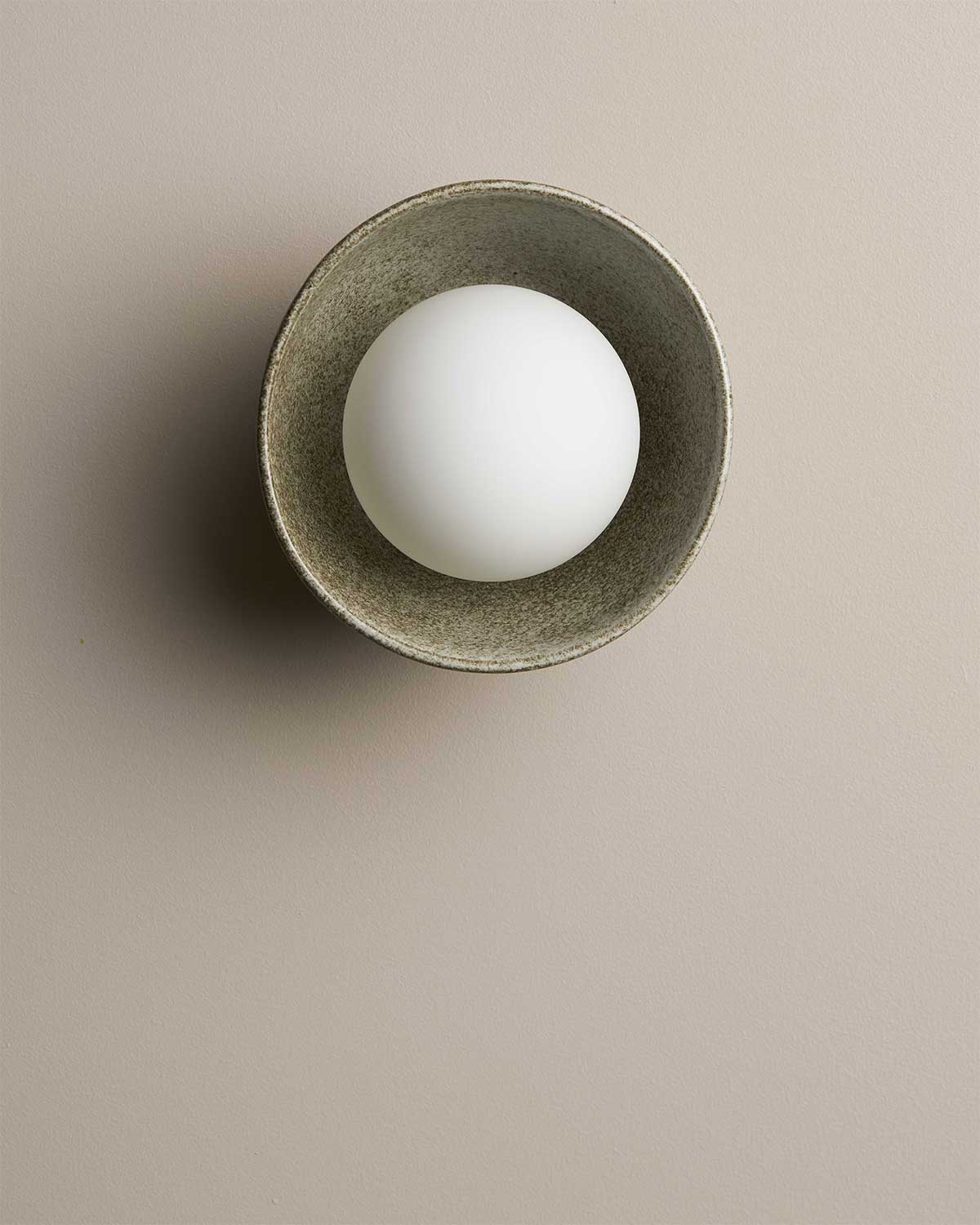 Bowl Sconce Light in Rivergum