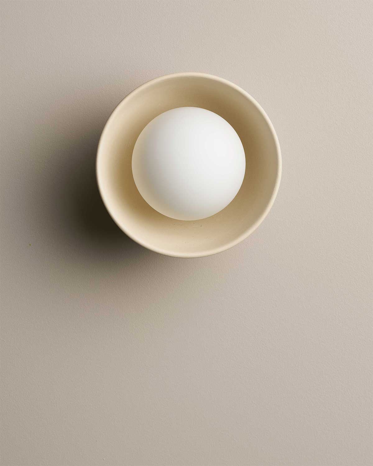 Bowl Sconce in Bone