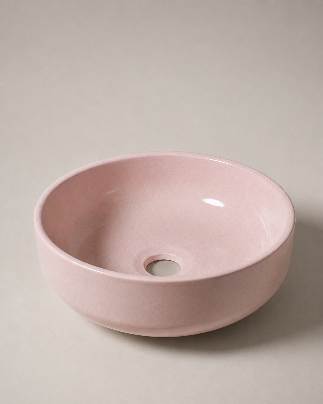 Clay 300 Round Hand Basin in Rose Quartz