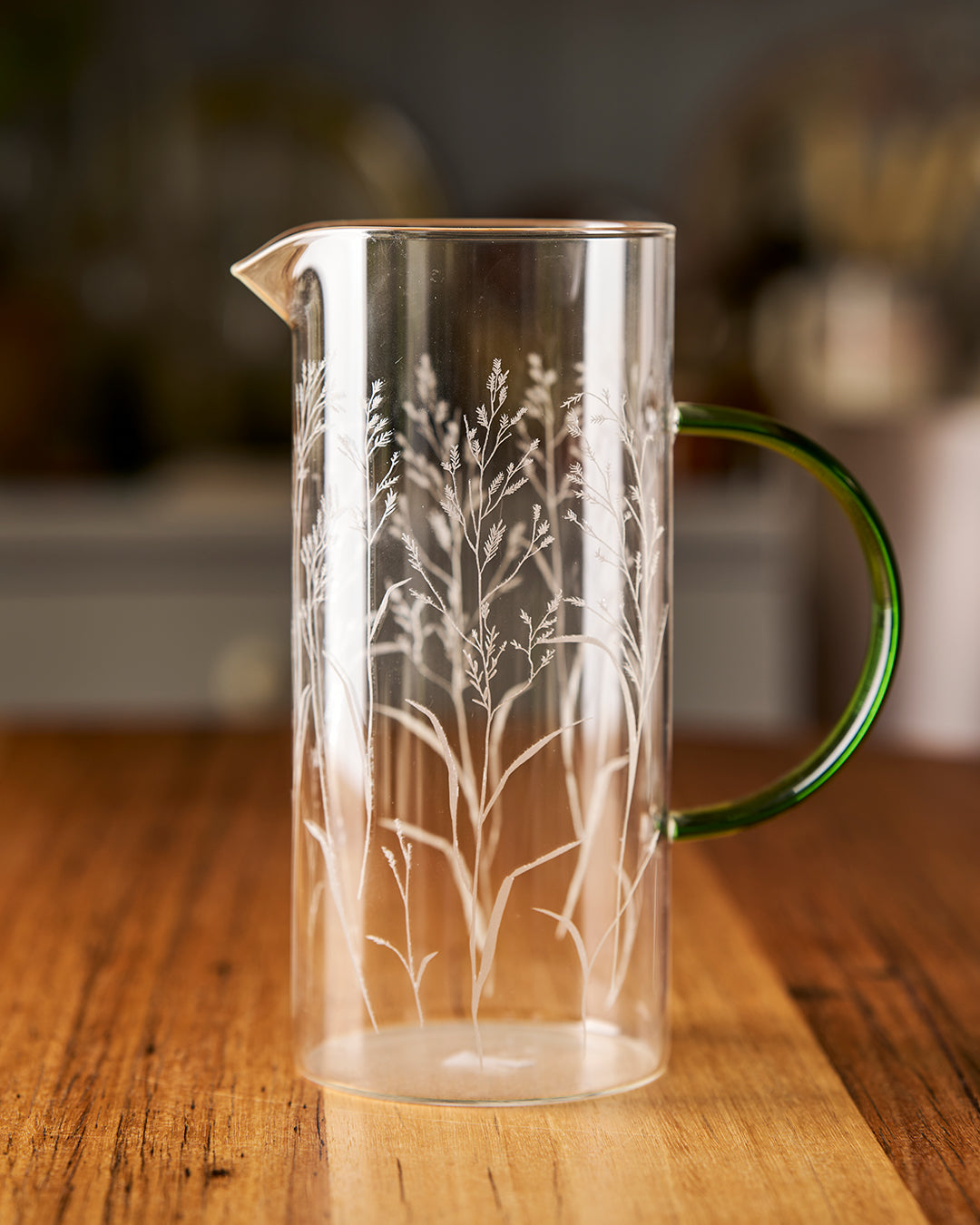 Haven Glass Serving Jug / Natural Grass