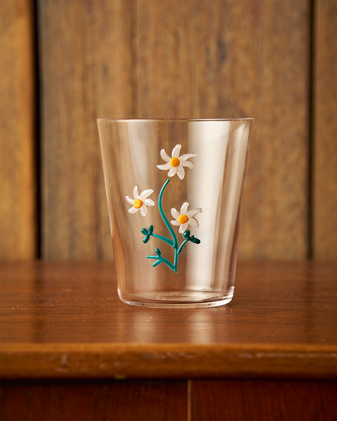 Botanical Icons Glass Tumbler in Flannel Flower