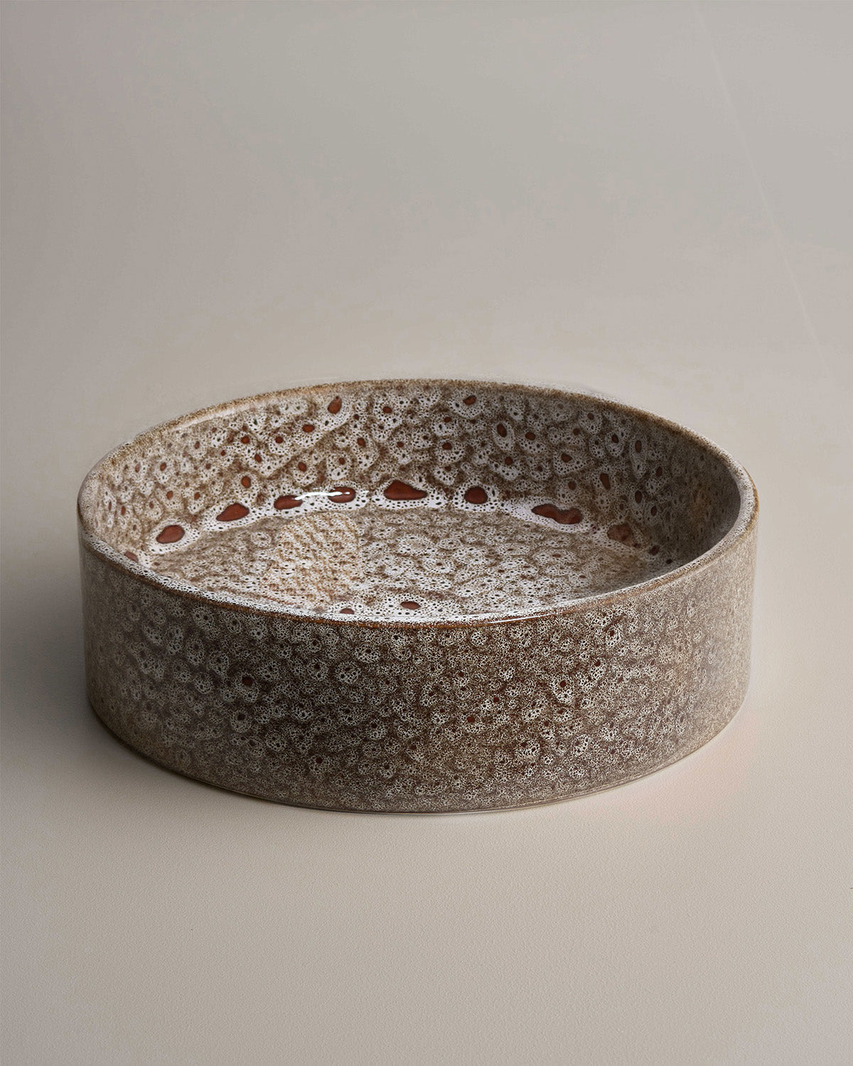 Clay 350 Round Hand Basin in White Ochre