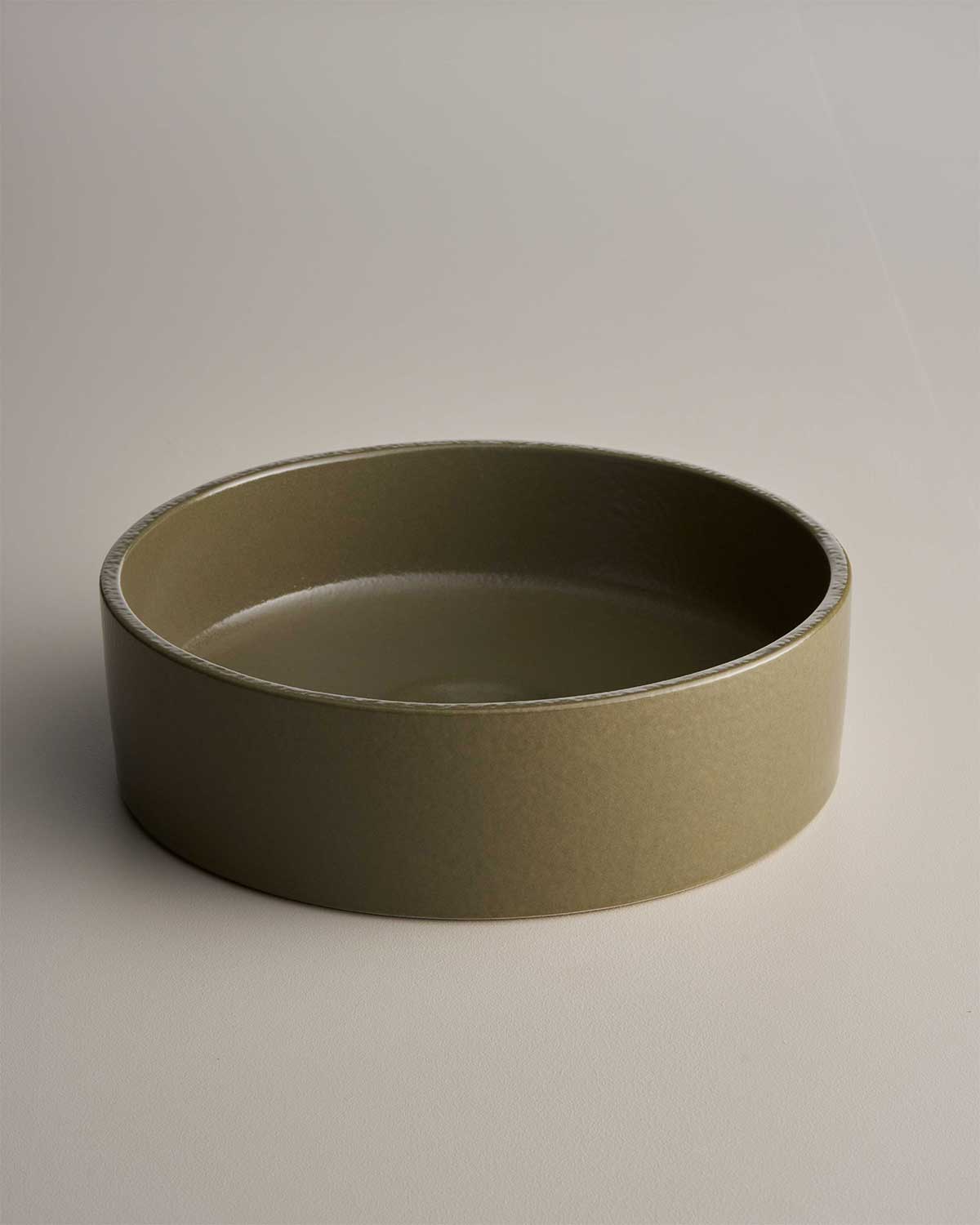 Clay 350 Round Hand Basin in Olive