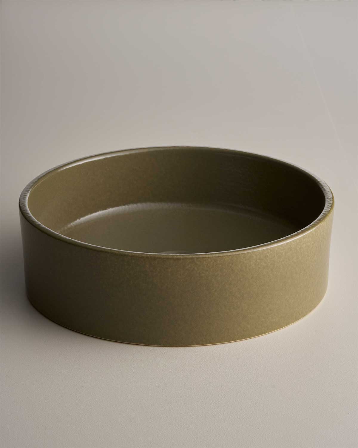 Clay 400 Round Hand Basin in Olive