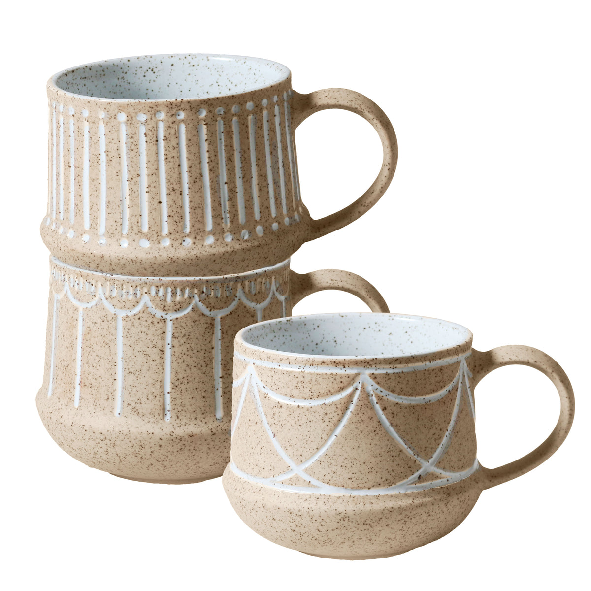 Set of 3 Mugs / Natural Entertainer