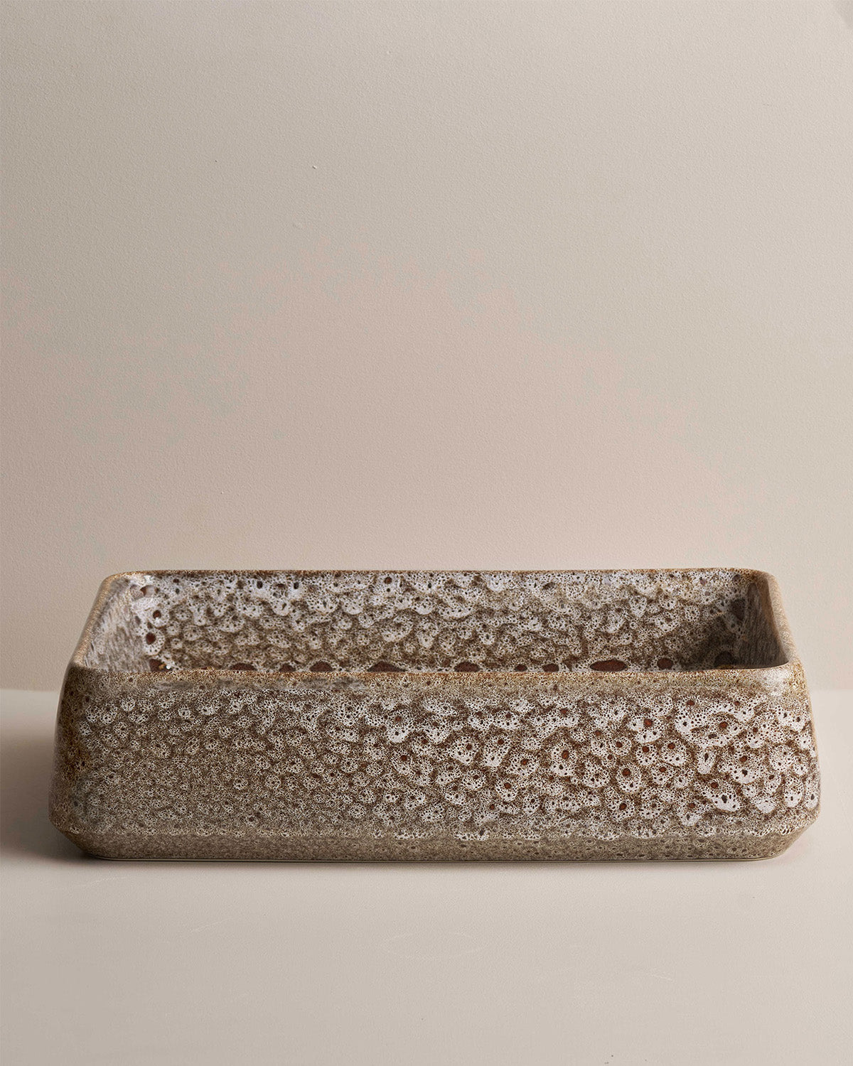 Kiln 515 Rectangular Hand Basin in White Ochre