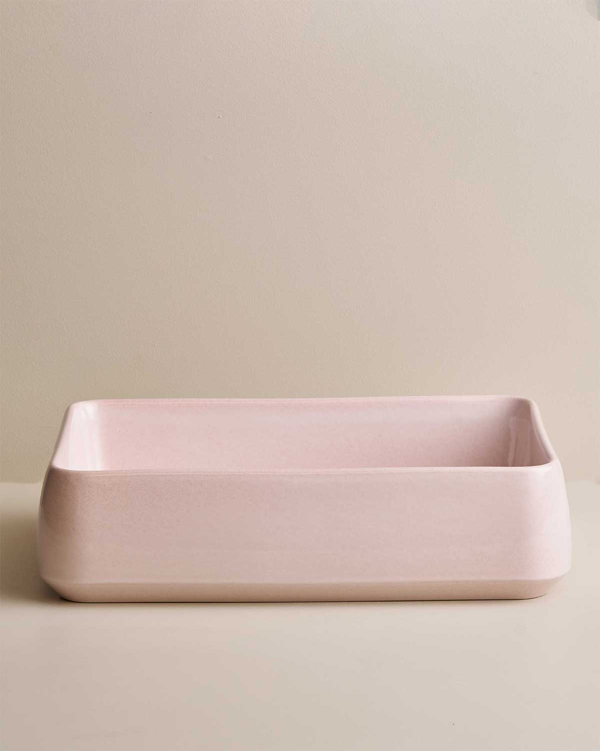 Kiln 515 Rectangular Hand Basin in Rose Quartz