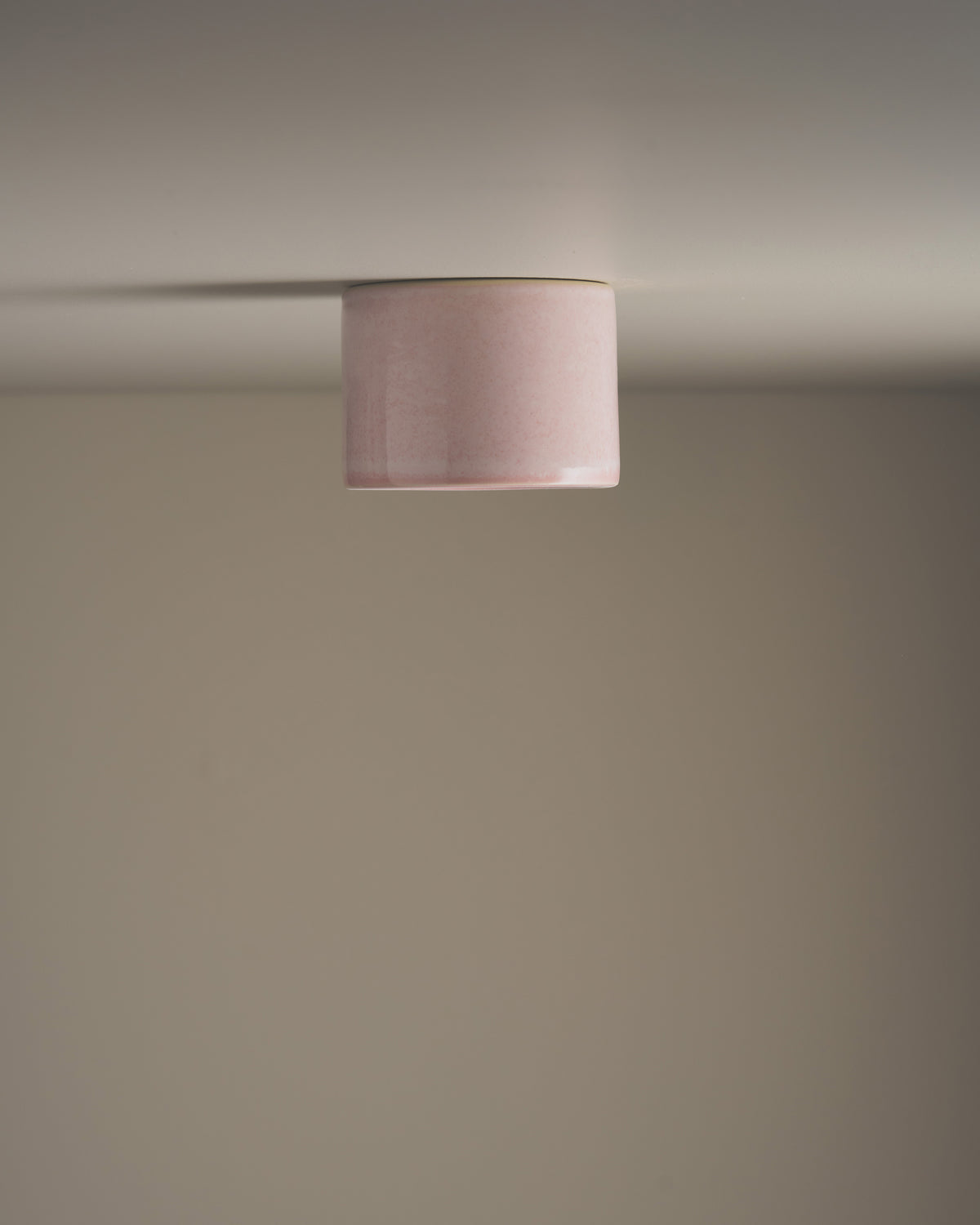Short Ceiling Light in Rose Quartz