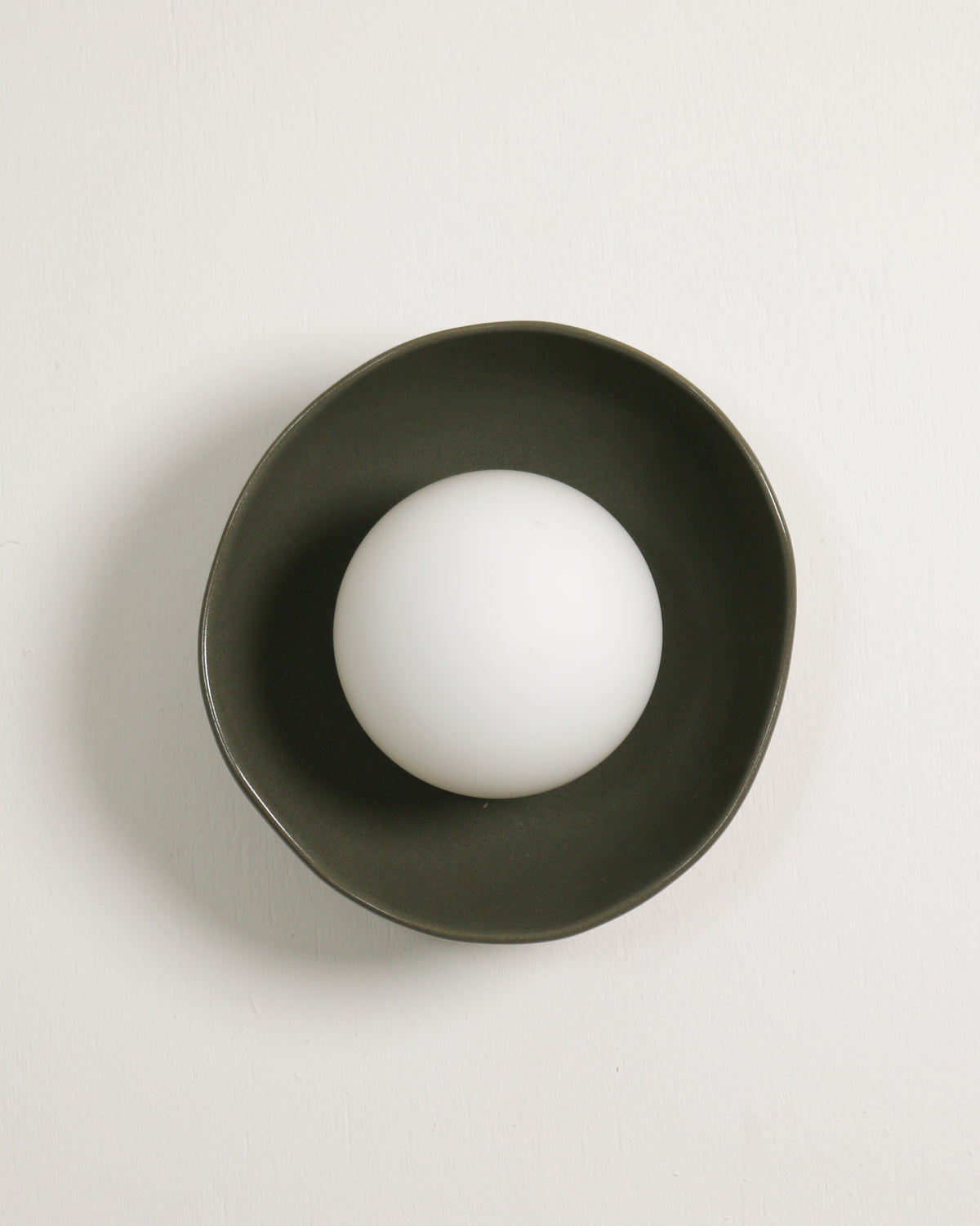 Shell Sconce Light in Olive