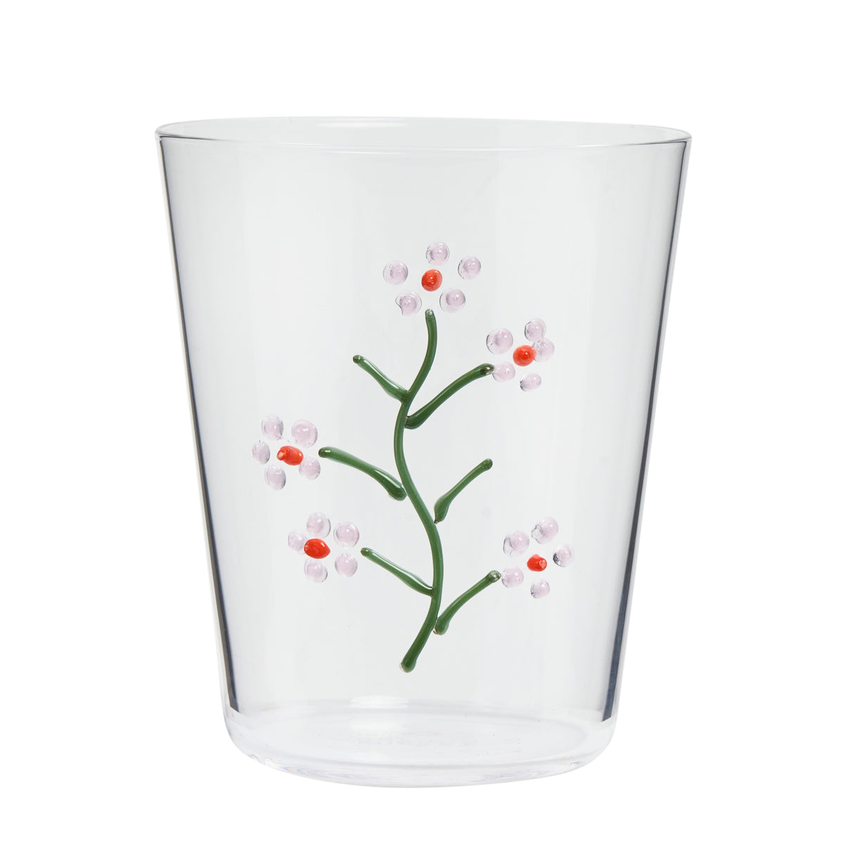 Botanical Icons Glass Tumbler in Wax Flower