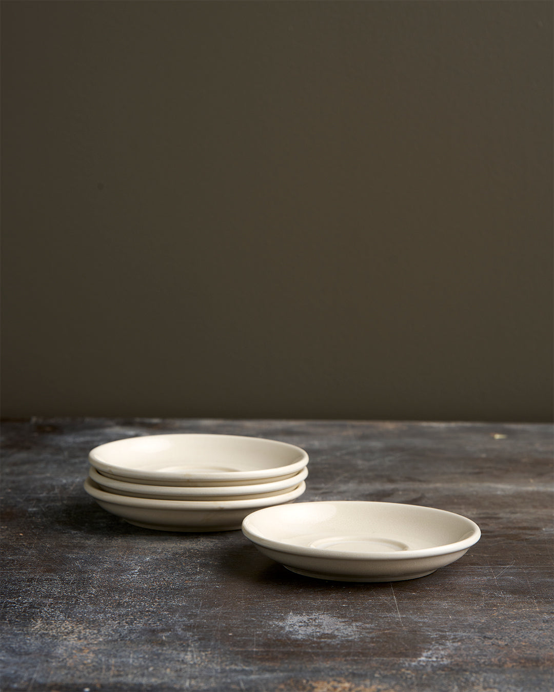 Set of 4 Nest Espresso Saucers in Lume
