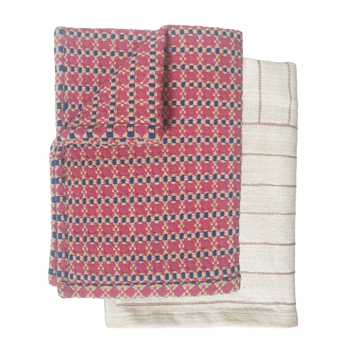 Set of 2 Tea Towels / Rose