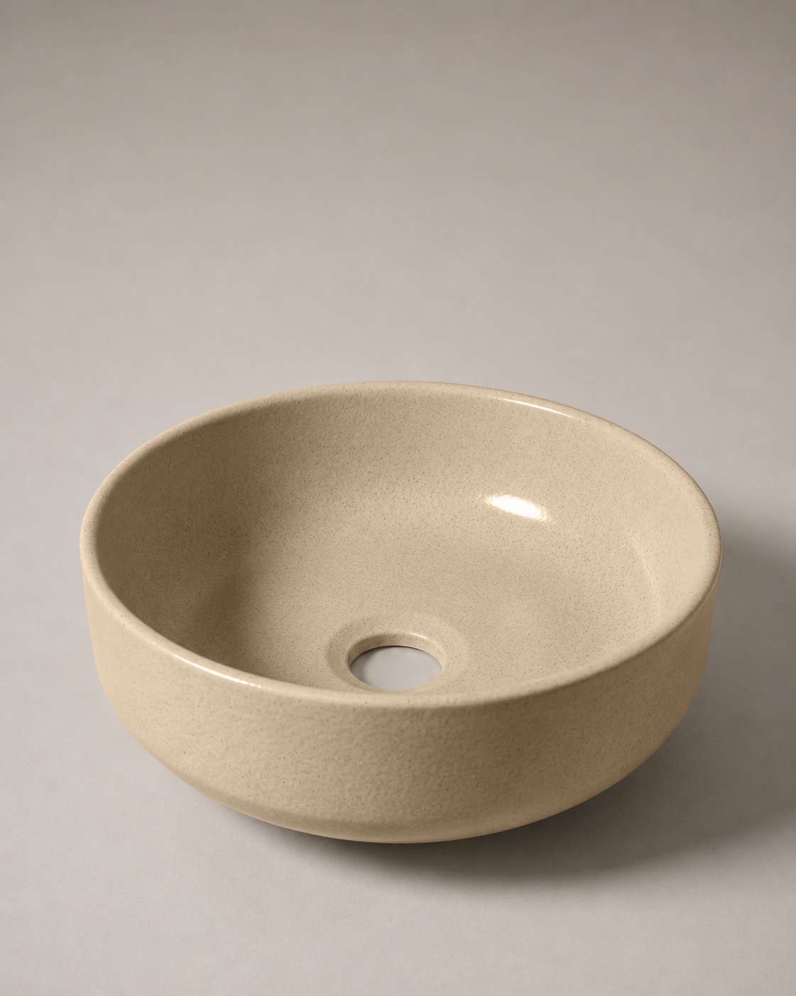 Clay 300 Round Hand Basin in Sand