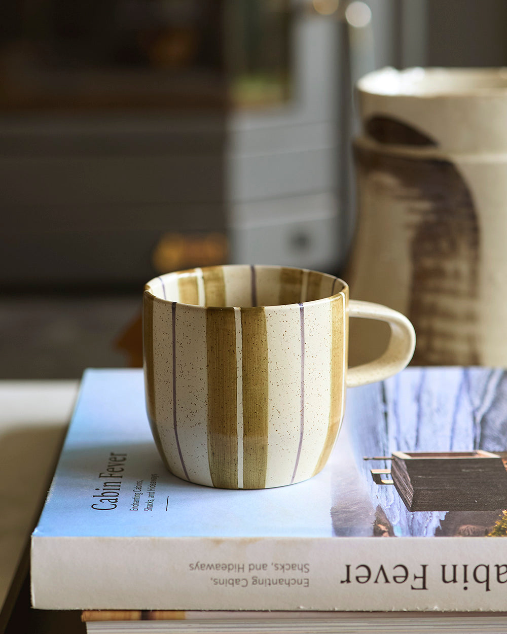 Olive Stripe Mug / Cat&#39;s Pyjamas