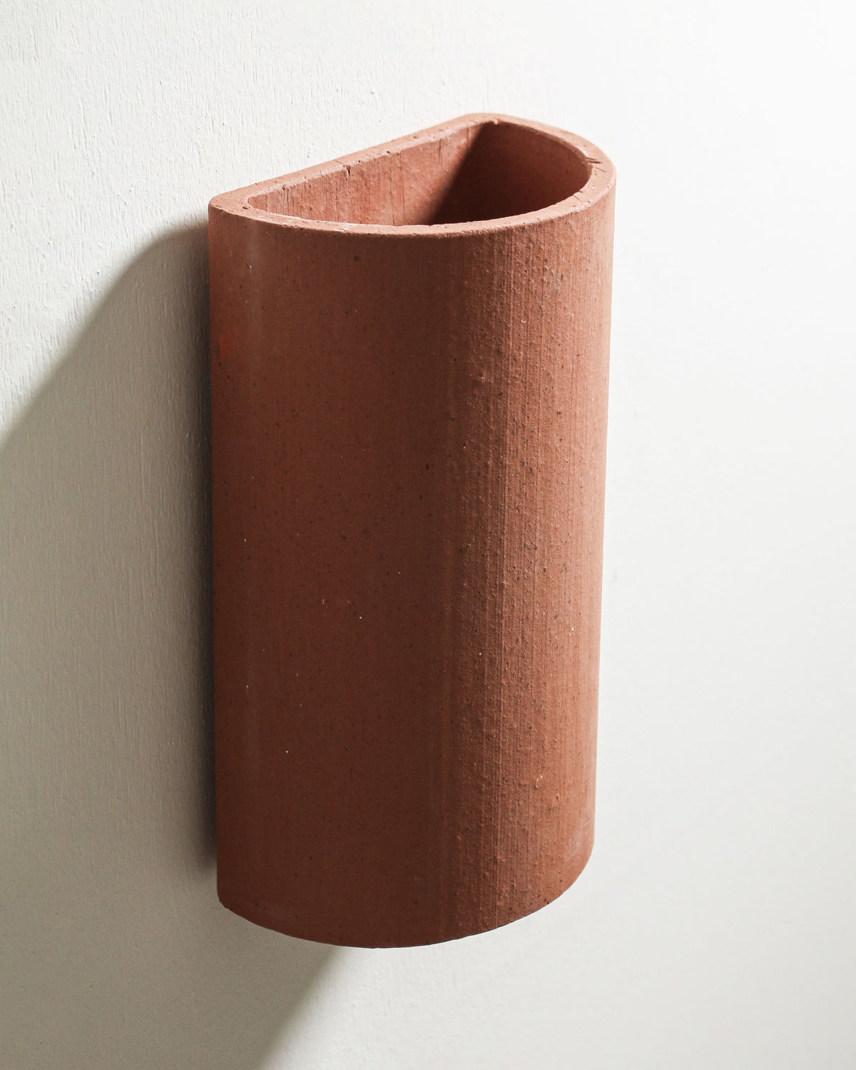 Curved Wall Light in Terracotta