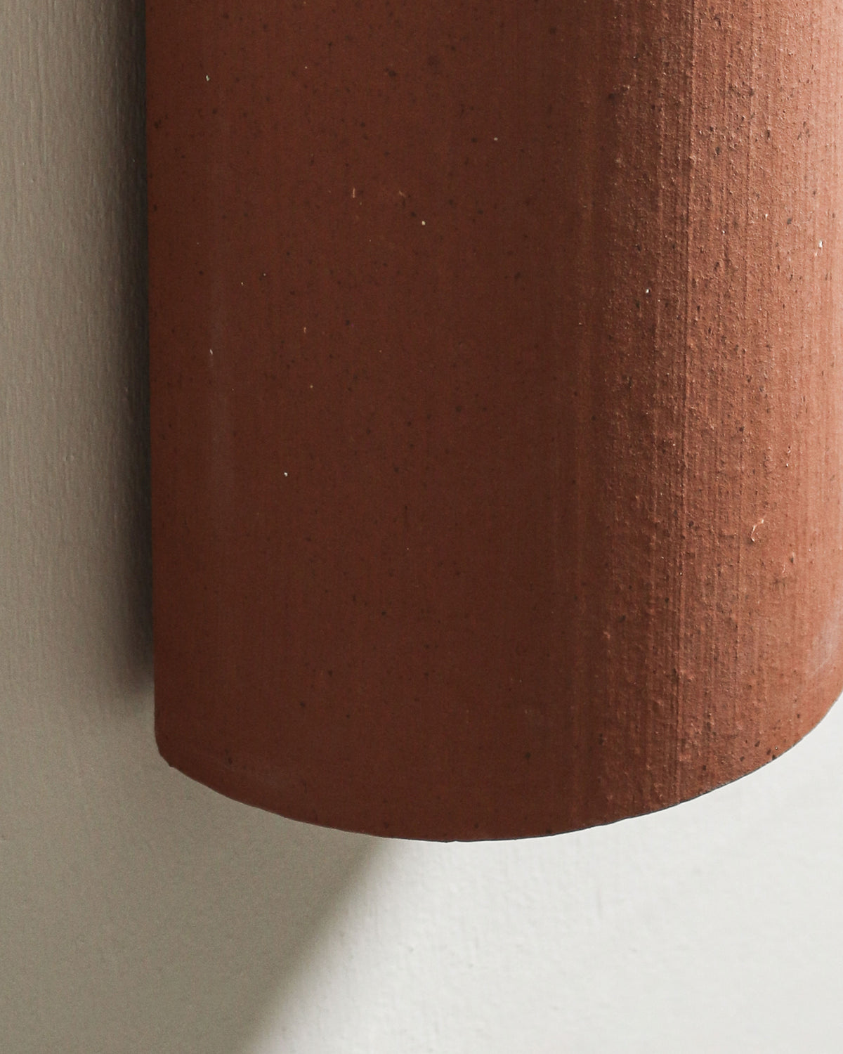 Curved Wall Light in Terracotta