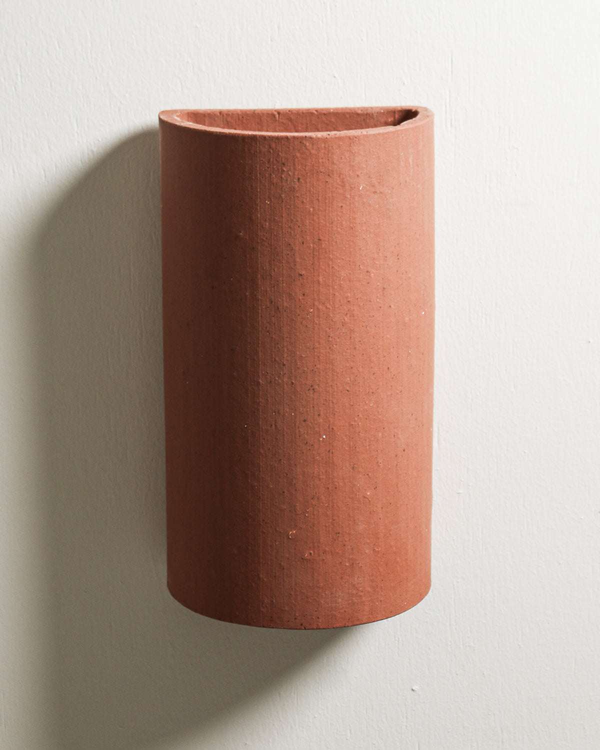 Curved Wall Light in Terracotta