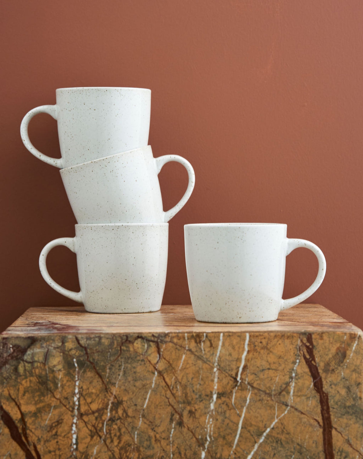 Granite Mugs / White