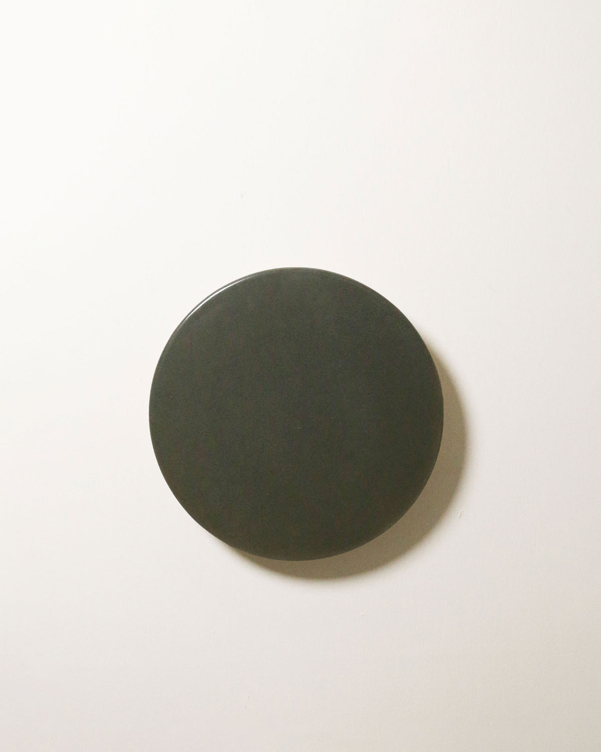 Small Backlit Disc Wall Light in Olive