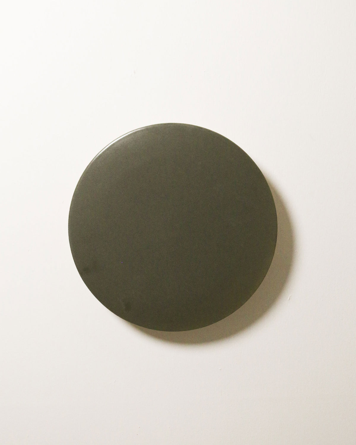 Large Backlit Disc Wall Light in Olive