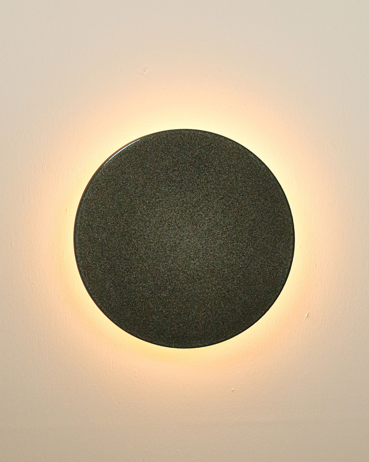 Large Backlit Disc Wall Light in Rivergum