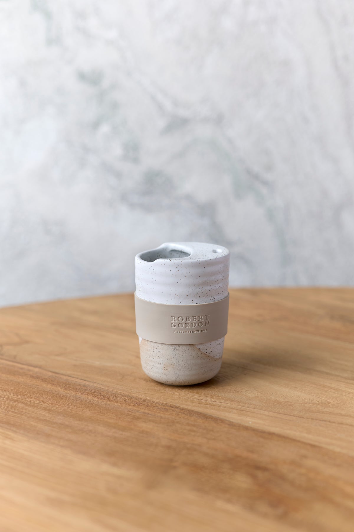White Speckle 350ml Travel Mug / The Wanderer