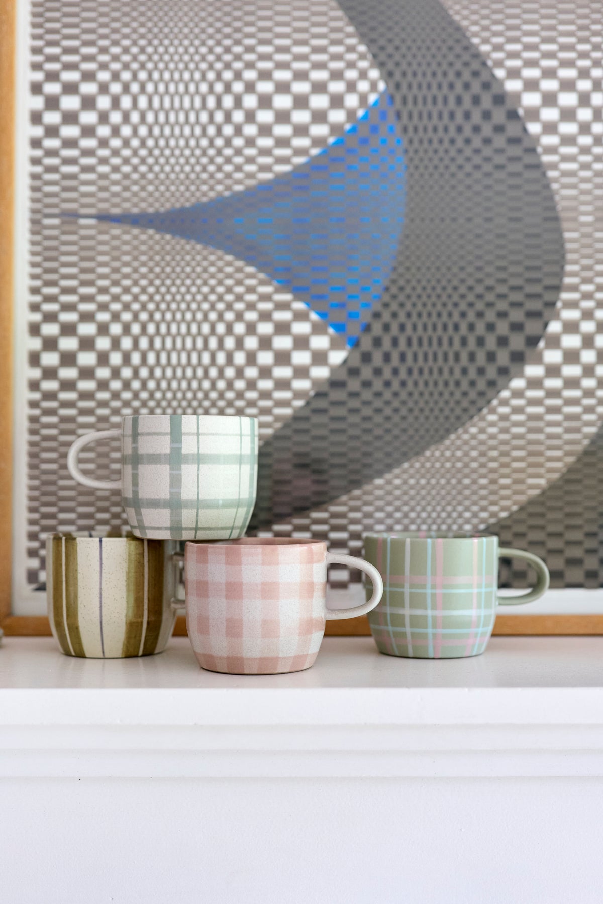 Sage & Blush Check Mug / Cat's Pyjamas