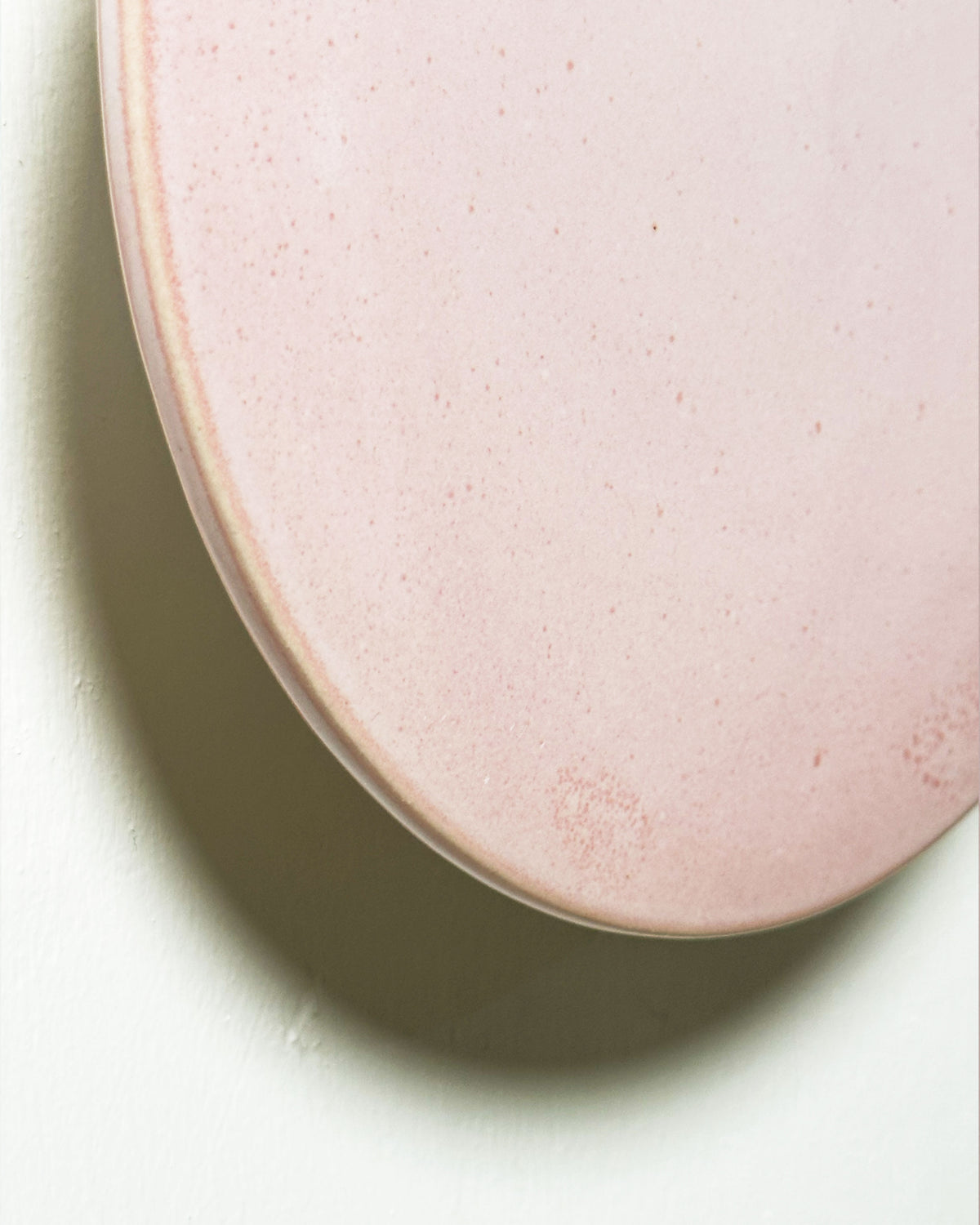 Large Backlit Disc Wall Light in Rose Quartz