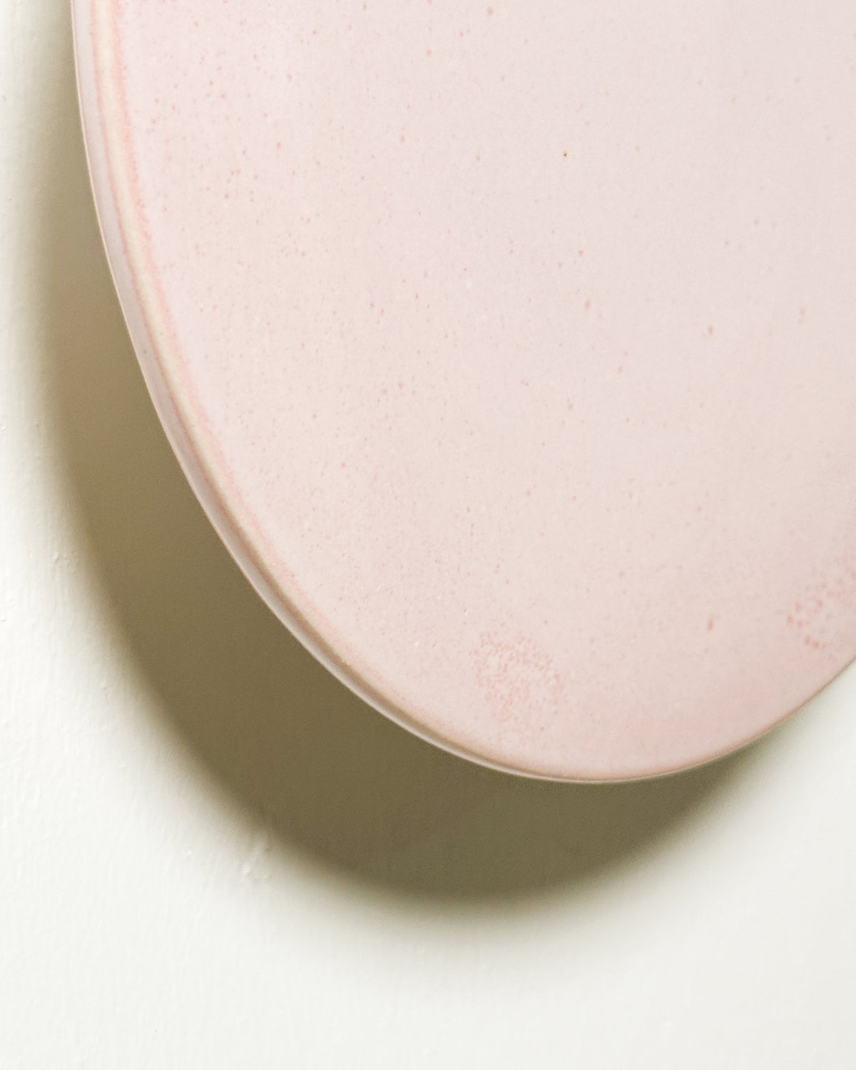 Small Backlit Disc Wall Light in Rose Quartz