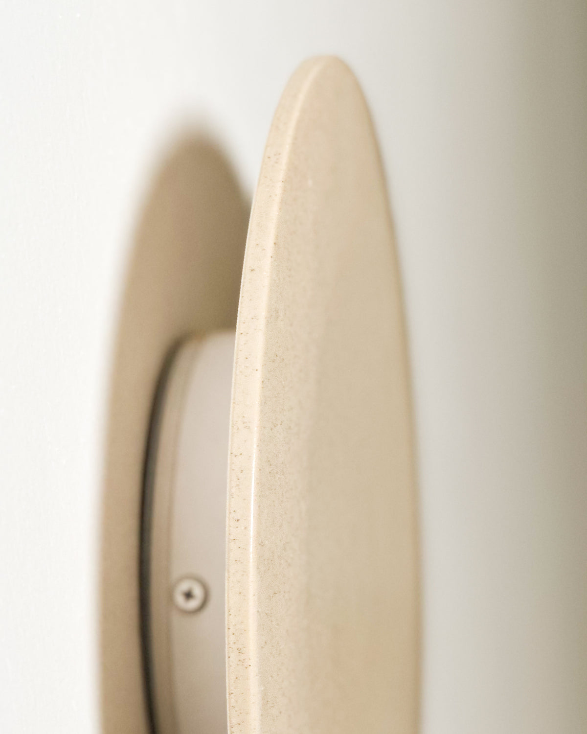 Large Backlit Disc Wall Light in Sand