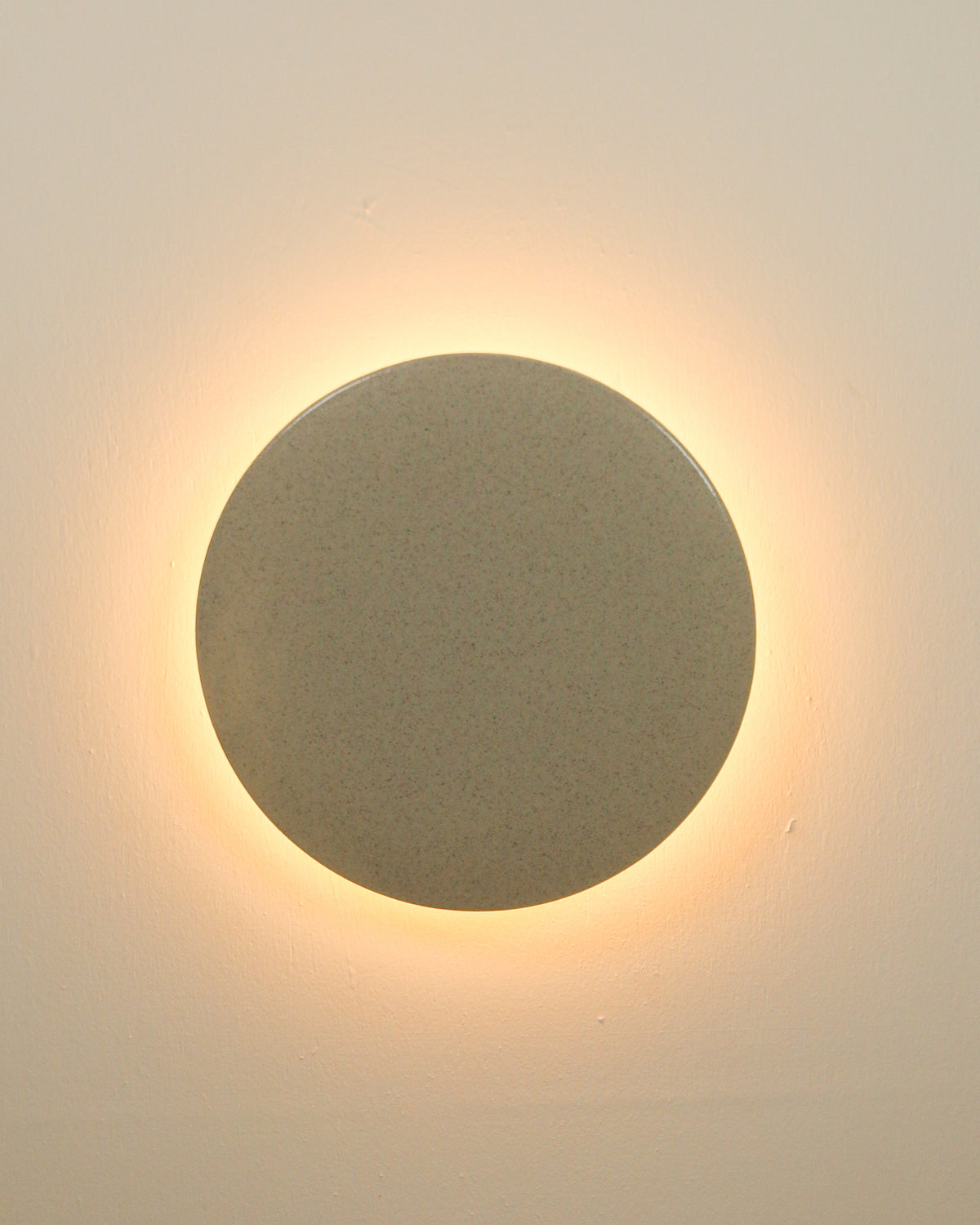 Large Backlit Disc Wall Light in Shale