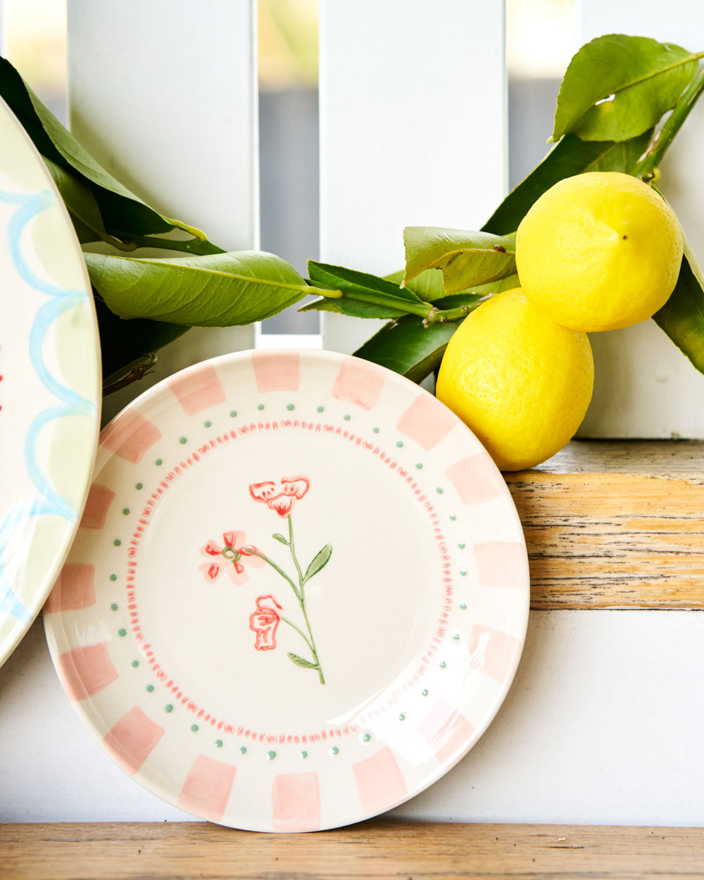 Set of June&#39;s Garden Side Plates / Geranium