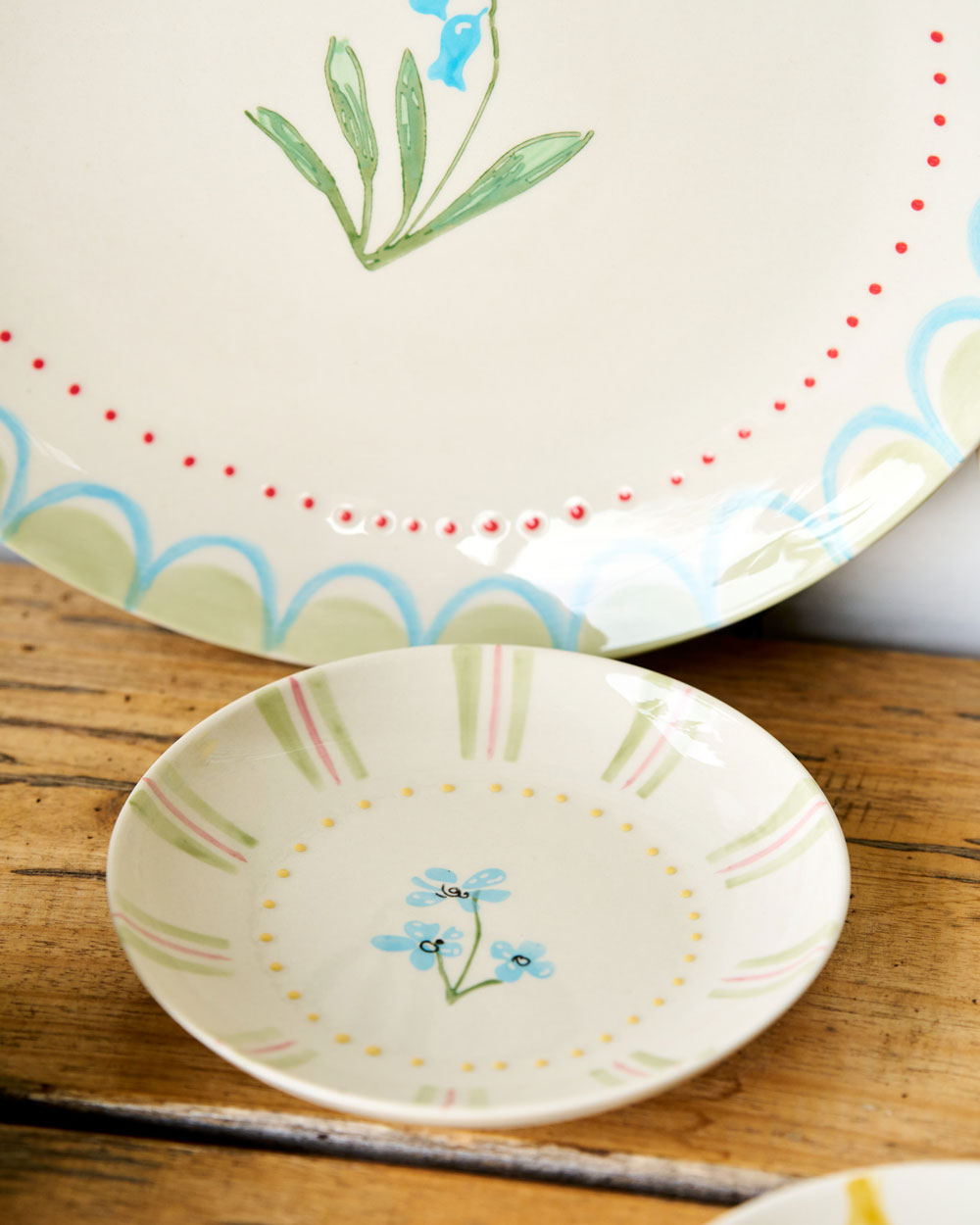 Set of June&#39;s Garden Side Plates / Forget Me Not
