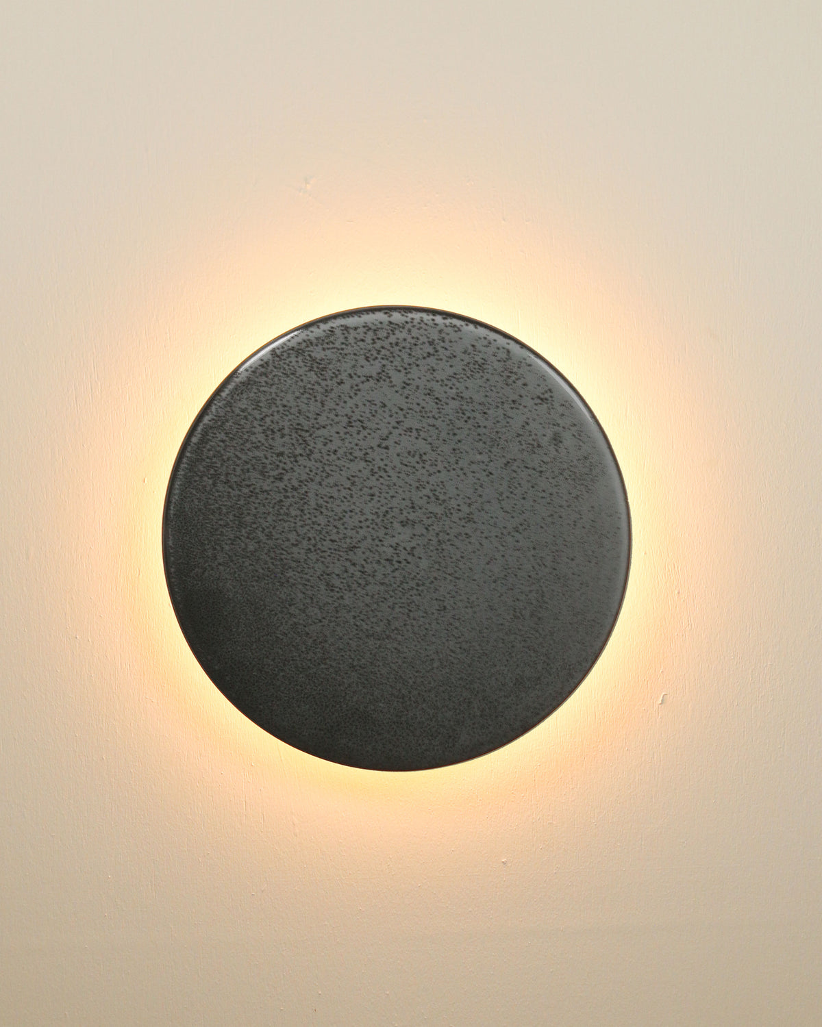 Large Backlit Disc Wall Light in Storm
