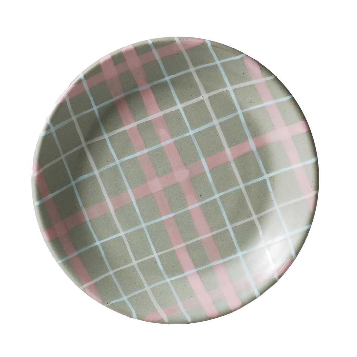 Sage &amp; Blush Check Plate / Cat&#39;s Pyjamas