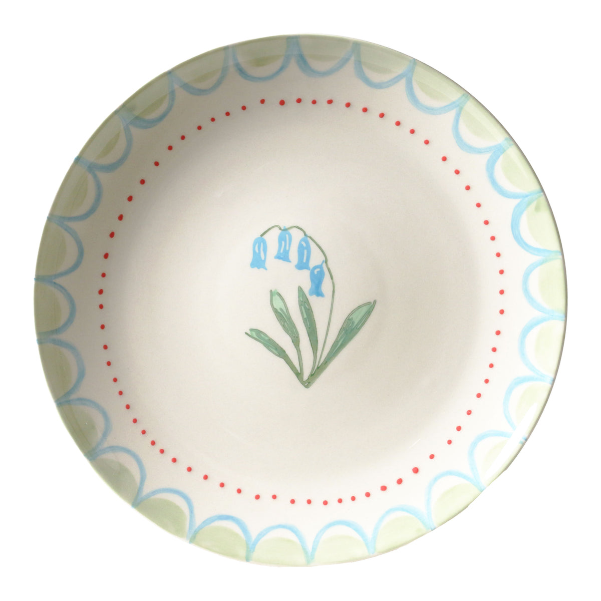 June&#39;s Garden Cake Plate / Blue Bell
