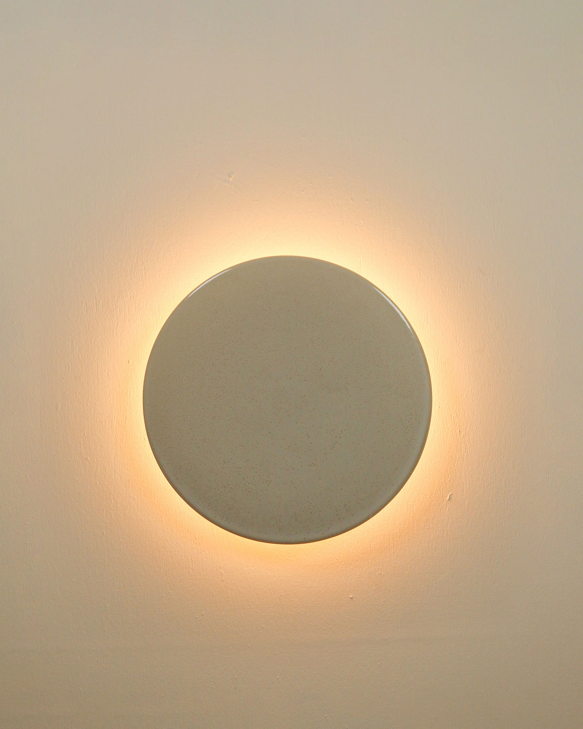 Small Backlit Disc Wall Light in Coast
