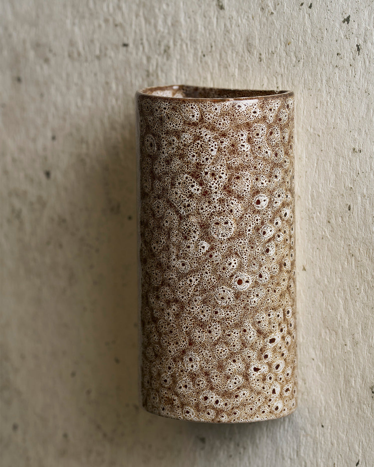 Curved Wall Light in White Ochre